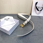 Celine Cowhide Leather Belt White Size 2.5 cm - 4