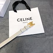Celine Cowhide Leather Belt White Size 2.5 cm - 5