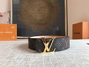Louis Vuitton Monogram Initiales Belt Gold-tone Metal Size 4 cm - 1