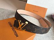 Louis Vuitton Monogram Initiales Belt Gold-tone Metal Size 4 cm - 6