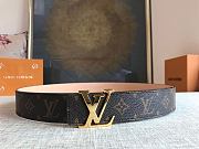 Louis Vuitton Monogram Initiales Belt Gold-tone Metal Size 4 cm - 5