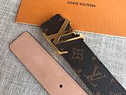 Louis Vuitton Monogram Initiales Belt Gold-tone Metal Size 4 cm - 3