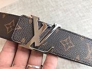 Louis Vuitton Monogram Initiales Belt Silver-tone Metal Size 4 cm - 4