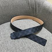 Louis Vuitton Damier Graphie Initiales Belt Black Gray Size 4 cm - 1