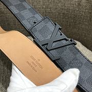 Louis Vuitton Damier Graphie Initiales Belt Black Gray Size 4 cm - 2