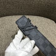 Louis Vuitton Damier Graphie Initiales Belt Black Gray Size 4 cm - 5