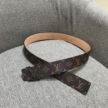Louis Vuitton Monogram Initiales Belt Brown Size 4 cm