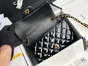 Chanel Patent Leather Flap Bag Black & Gold-tone Hardware 20 cm  - 3