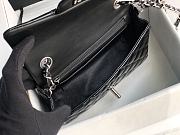 Chanel Patent Leather Flap Bag Black & Silver-tone Hardware 20 cm - 3