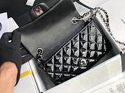 Chanel Patent Leather Flap Bag Black & Silver-tone Hardware 20 cm - 2