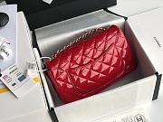 Chanel Patent Leather Flap Bag Red & Gold-tone Hardware 20 cm - 2
