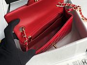 Chanel Patent Leather Flap Bag Red & Gold-tone Hardware 20 cm - 3