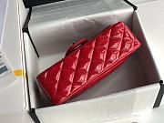 Chanel Patent Leather Flap Bag Red & Gold-tone Hardware 20 cm - 5