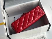 Chanel Patent Leather Flap Bag Red & Silver-tone Hardware 20 cm - 6