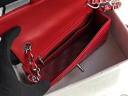 Chanel Patent Leather Flap Bag Red & Silver-tone Hardware 20 cm - 5