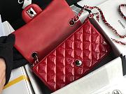 Chanel Patent Leather Flap Bag Red & Silver-tone Hardware 20 cm - 4