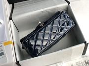 Chanel Patent Leather Flap Bag Navy Blue & Gold-tone Hardware 20 cm - 3