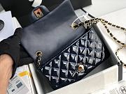 Chanel Patent Leather Flap Bag Navy Blue & Gold-tone Hardware 20 cm - 2