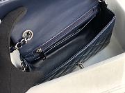 Chanel Patent Leather Flap Bag Navy Blue & Silver-tone Hardware 20 cm - 2