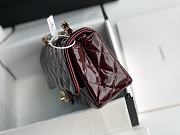 Chanel Patent Leather Flap Bag Bordeaux & Gold-tone Hardware 20 cm - 6