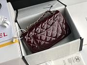 Chanel Patent Leather Flap Bag Bordeaux & Gold-tone Hardware 20 cm - 5