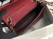 Chanel Patent Leather Flap Bag Bordeaux & Gold-tone Hardware 20 cm - 4