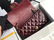 Chanel Patent Leather Flap Bag Bordeaux & Gold-tone Hardware 20 cm - 3