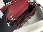 Chanel Patent Leather Flap Bag Bordeaux & Silver-tone Hardware 20 cm - 4