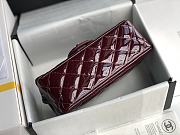 Chanel Patent Leather Flap Bag Bordeaux & Silver-tone Hardware 20 cm - 2