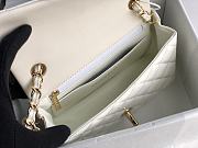 Chanel Patent Leather Flap Bag White & Gold-tone Hardware 20 cm - 4
