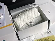 Chanel Patent Leather Flap Bag White & Silver-tone Hardware 20 cm - 1