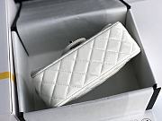 Chanel Patent Leather Flap Bag White & Silver-tone Hardware 20 cm - 5