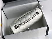 Chanel Patent Leather Flap Bag White & Silver-tone Hardware 20 cm - 4