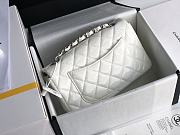 Chanel Patent Leather Flap Bag White & Silver-tone Hardware 20 cm - 3