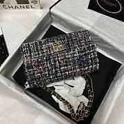 Chanel Tweed and Gold-tone Metal Flap Bag Colorful A01112 Size 25.5 cm - 5