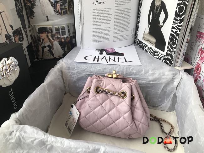 Chanel Drawstring Bag Pink AS1802 Size 20 x 17 x 10 cm - 1