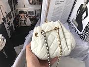 Chanel Drawstring Bag White AS1802 Size 20 x 17 x 10 cm - 2