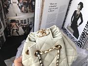 Chanel Drawstring Bag White AS1802 Size 20 x 17 x 10 cm - 5