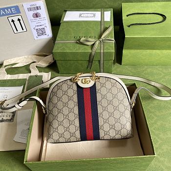 Gucci Ophidia GG Small Shoulder Bag White 499621 Size 23.5 x 19 x 8 cm