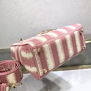 Dior Lady Pink D-Stripes M0565 Size 24 x 20 x 11 cm - 3