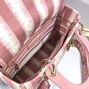 Dior Lady Pink D-Stripes M0565 Size 24 x 20 x 11 cm - 5