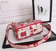Dior Lady Red And White D-Royaume M0565 Size 24 x 20 x 13 cm - 2