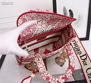 Dior Lady Red And White D-Royaume M0565 Size 24 x 20 x 13 cm - 5