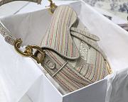 Dior Saddle Multicolor Stripes Embroidery M0446 Size 25.5 x 20 x 6.5 cm - 3