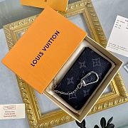 Louis Vuitton Key Pouch Monogram Eclipse Canvas M62650 Size 12 x 7 x 1.5 cm - 1