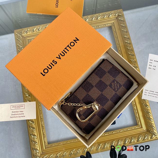 Louis Vuitton Key Pouch Damier Ebene N62658 Size 12 x 7 x 1.5 cm - 1