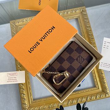 Louis Vuitton Key Pouch Damier Ebene N62658 Size 12 x 7 x 1.5 cm