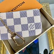 Louis Vuitton Key Pouch Damier Azur N62659 Size 12 x 7 x 1.5 cm - 2