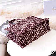 Dior Book Tote Red Oblique Embroidery M1286 Size 41.5 x 34.5 x 16 cm - 3