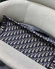 Dior Book Tote Blue Oblique Embroidery M1286 Size 41.5 x 34.5 x 16 cm - 5